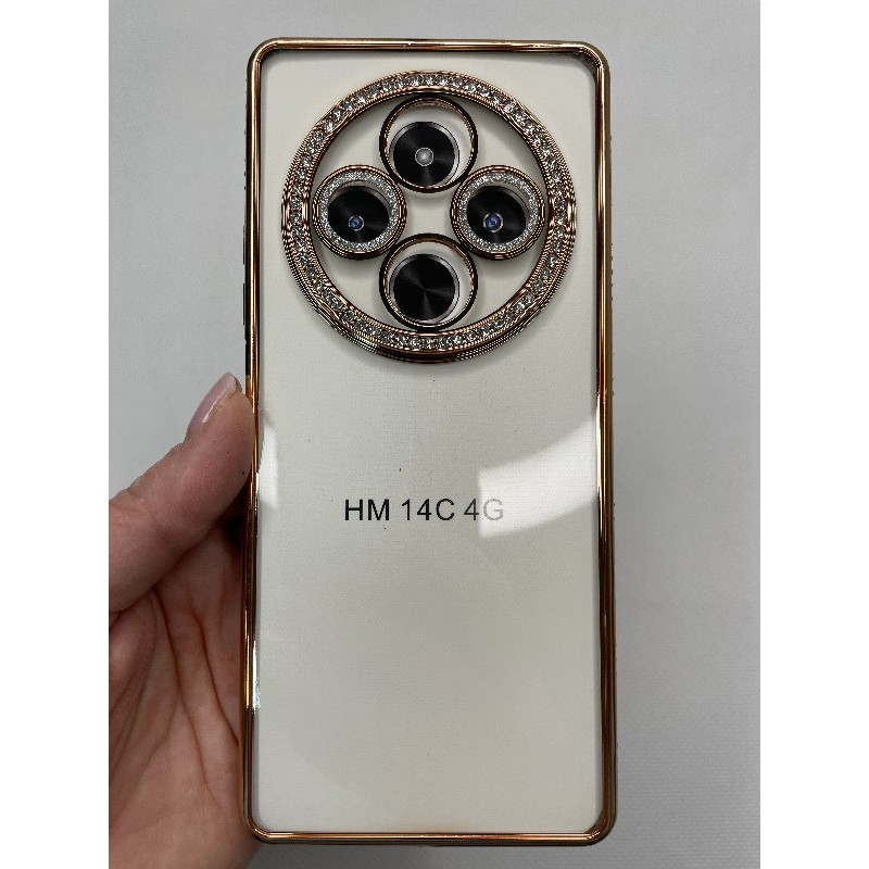 Чохол Clear Diamonds для Xiaomi Redmi 14C /Poco C75 золотий-0