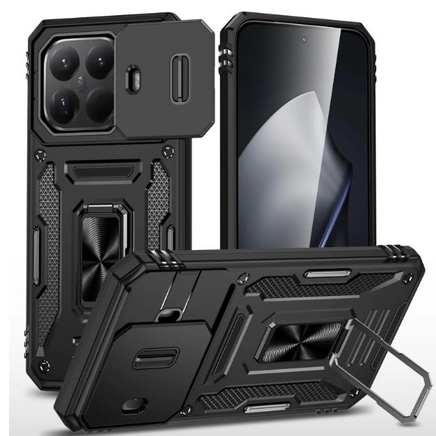 Чохол Camshield Army Ring для Xiaomi 15T Чорний-0