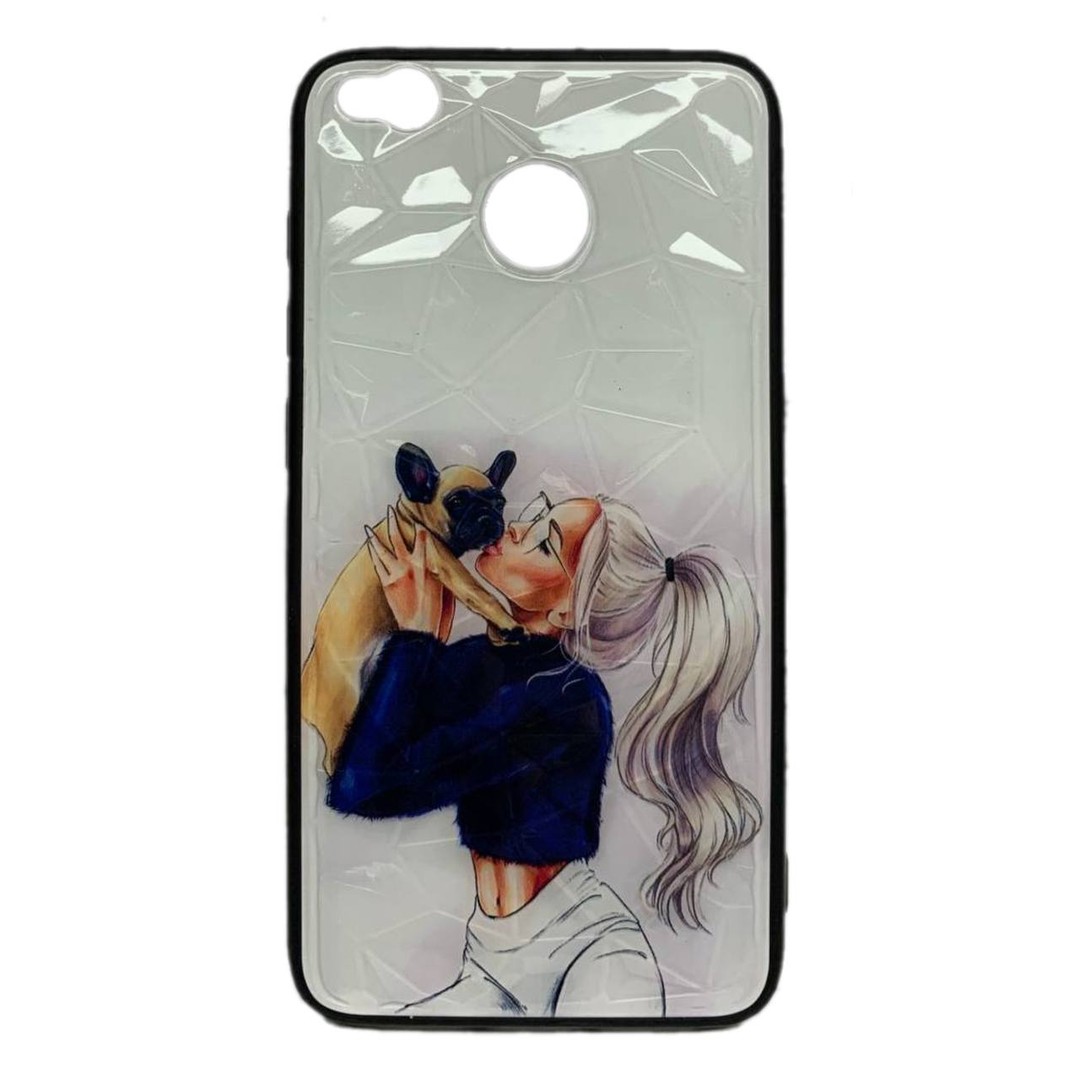 Накладка Ladies для Xiaomi Redmi 4x Дівчина з бульдогом-0