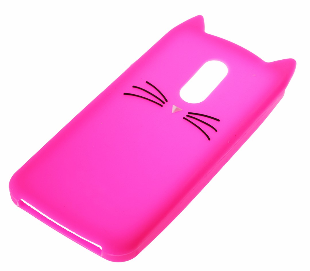 Накладка CAT 3D для Xiaomi Redmi 5 малинова-1