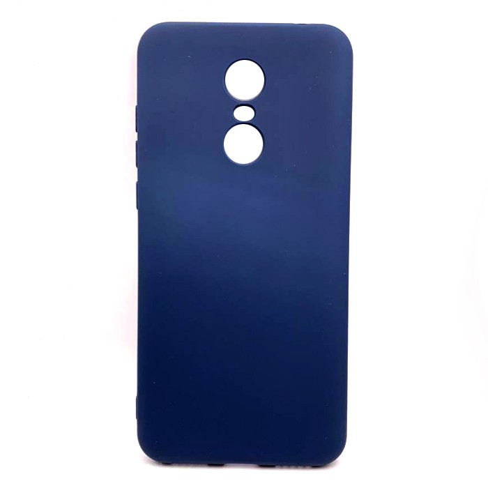 Silicone Cover Full without Logo (A) для Xiaomi Redmi 5 Plus темно-синя-0