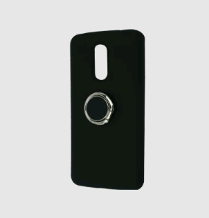 Silicone Cover With Ring для Xiaomi Redmi 5 Plus (Black)-0