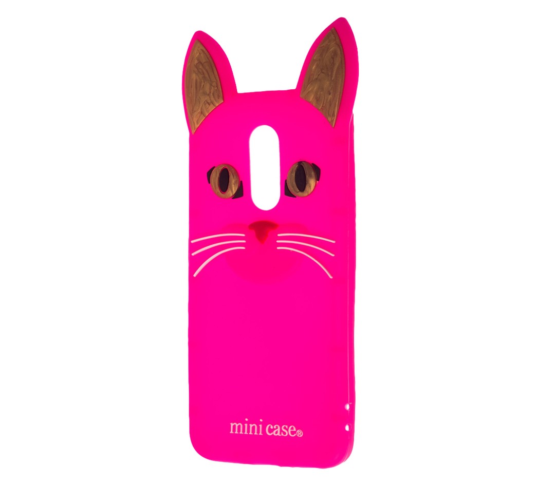 Накладка Cat 3D Xiaomi Redmi 5 Plus яскраво-рожева-0