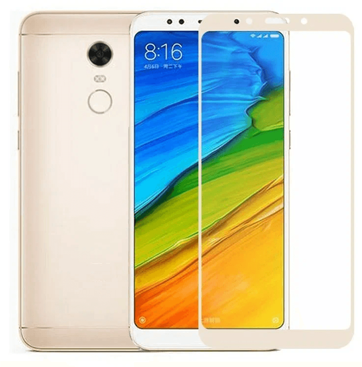 Захисне скло Silk Screen для XIAOMI Redmi 5 Plus gold (поклейка рамкою)-0