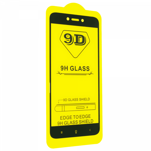 Захисне скло 9D Full Glue для Xiaomi Redmi 5A з чорною рамкою-0