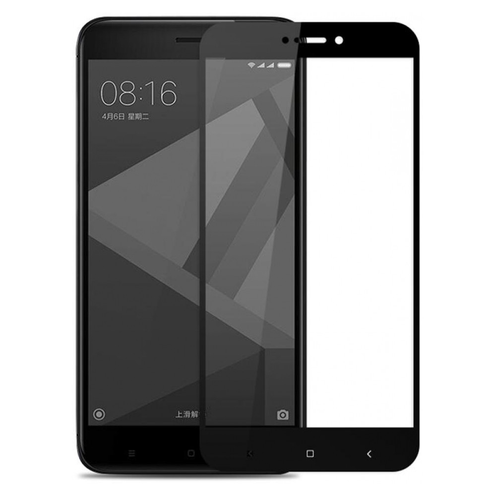 Захисне скло Silk Screen для XIAOMI Redmi 5A чорна рамка-0