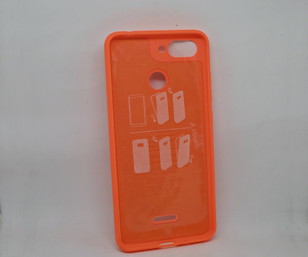 Накладка Silicone Cover для Xiaomi Redmi 6 оранжевая-1