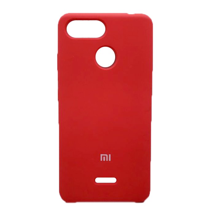 Накладка Silicone Case Premium для Xiaomi Redmi 6 (Grapefruit)-0