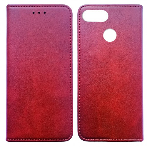 Книжка Black TPU Magnet для Xiaomi Redmi 6 Червона-0