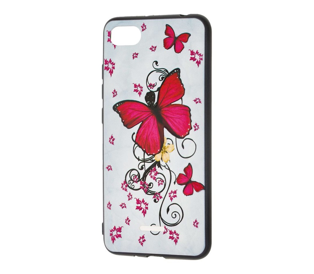 Накладка Flowers для Xiaomi Redmi 6 Метелик-0