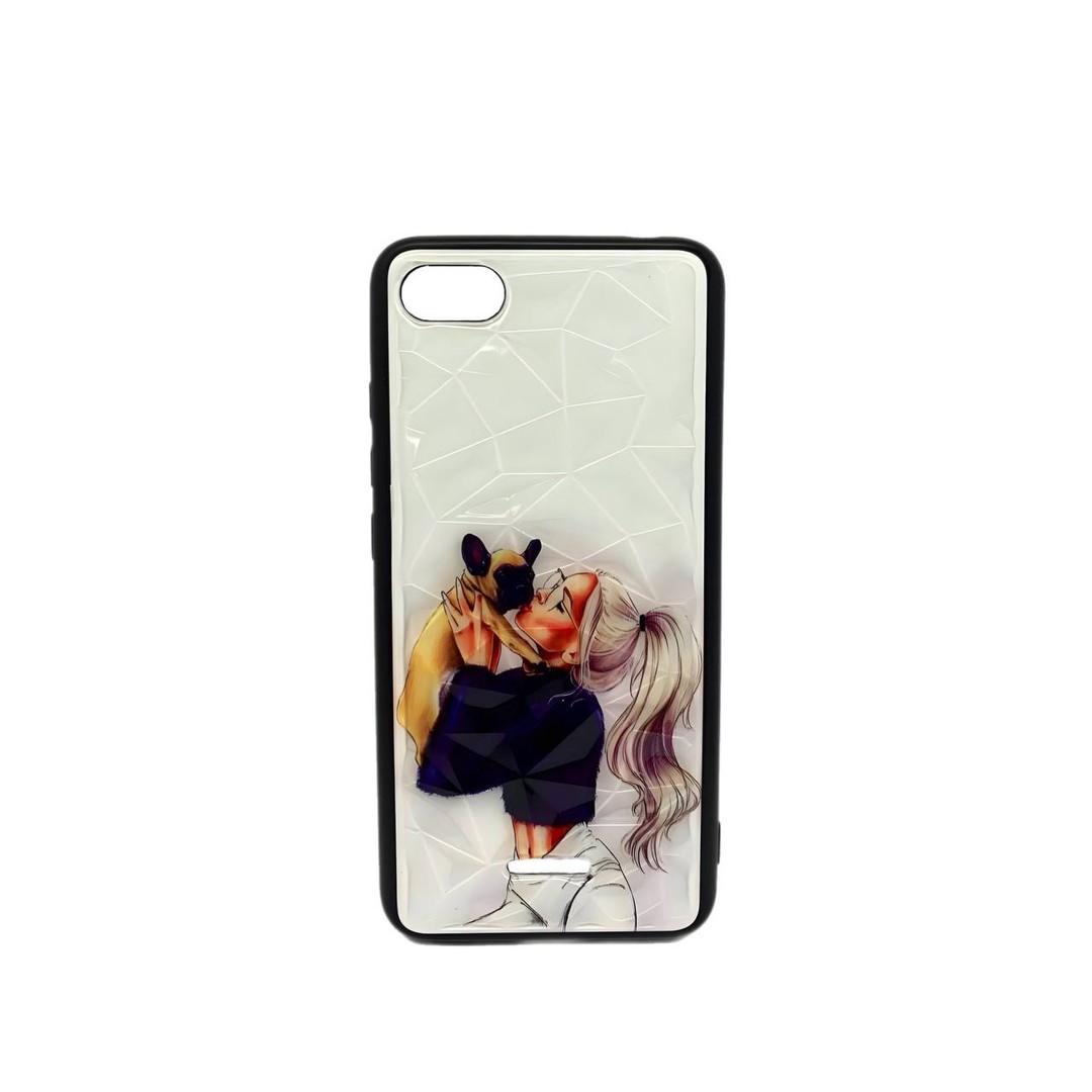 Накладка Ladies для Xiaomi Redmi 6a Дівчина з бульдогом-0