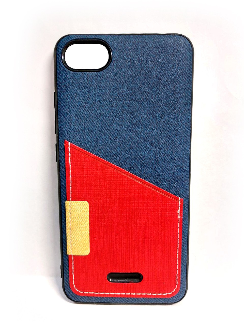 Накладка Card Pocket для Xiaomi Redmi 6a синя з червоним-0