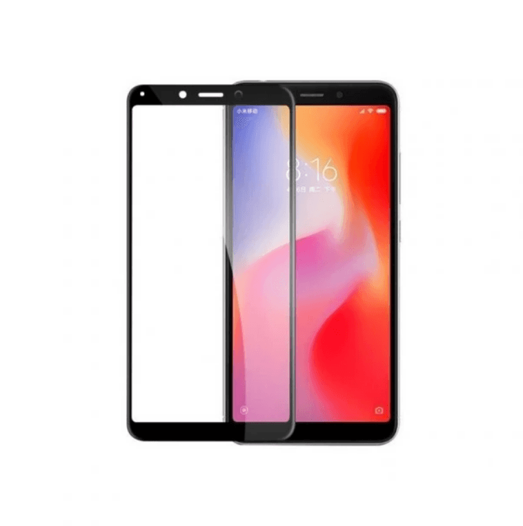 Акція!!!! Захисне скло для Xiaomi 6A (Black) не повний клей-0