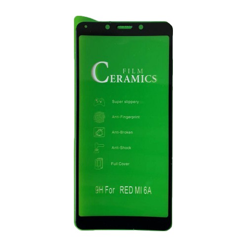 Гнучке скло Ceramic для Xiaomi Redmi 6A/6/7A глянцеве з чорною рамкою-0