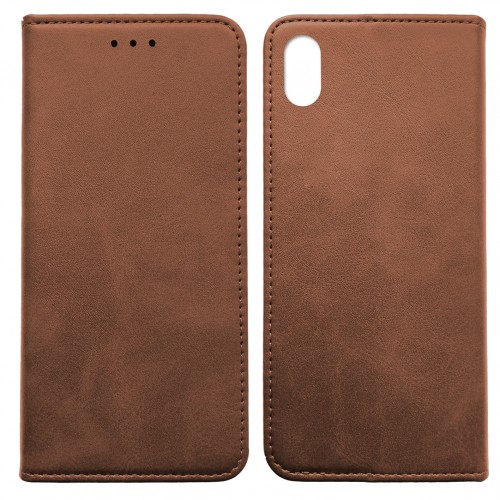Книжка Black TPU Magnet для Xiaomi Redmi 7A Коричнева-0