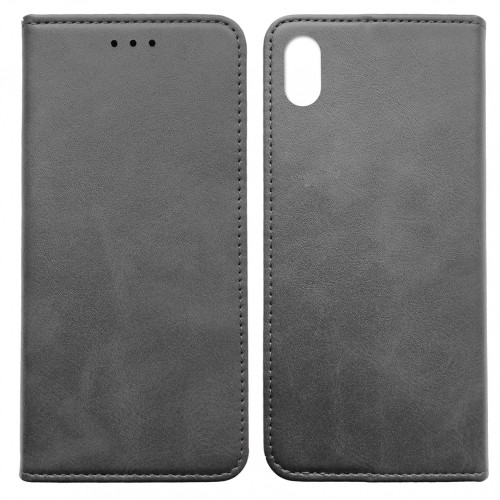 Книжка Black TPU Magnet для Xiaomi Redmi 7A Сіра-0