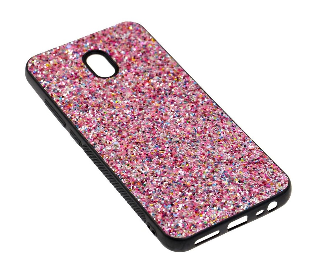 Чохол Glitter Crystal для Xiaomi Redmi 8a (Рожевий)-1