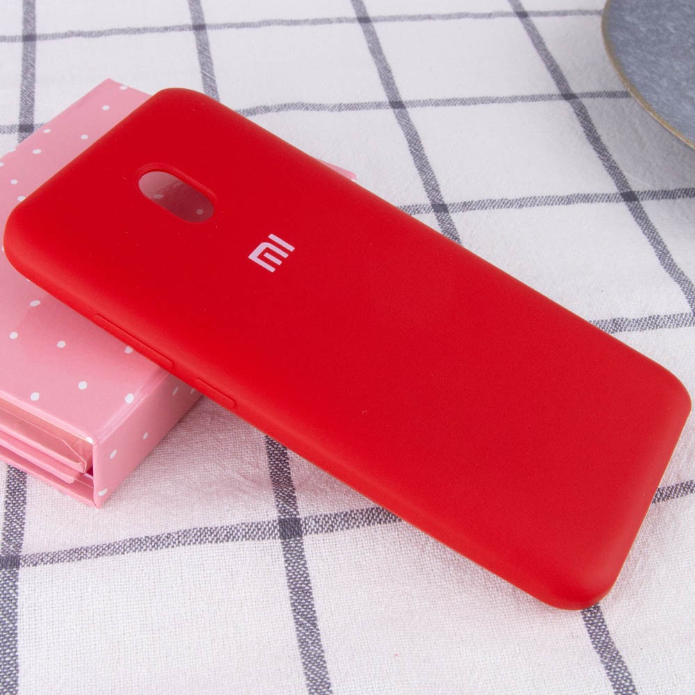 Silicone Cover Full Protective для Xiaomi Redmi 8A Dark Red-1