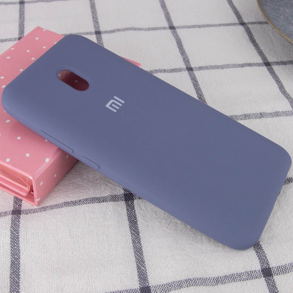Silicone Cover Full Protective для Xiaomi Redmi 8A Lavender Gray-1