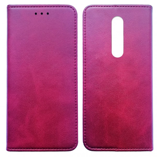 Книжка Black TPU Magnet для Xiaomi Redmi 8 рожева-0