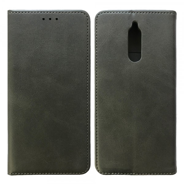Книжка Black TPU Magnet для Xiaomi Redmi 8/8A сіра-0