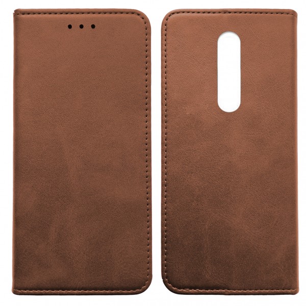 Книжка Black TPU Magnet для Xiaomi Redmi 8 / 8A коричнева-0
