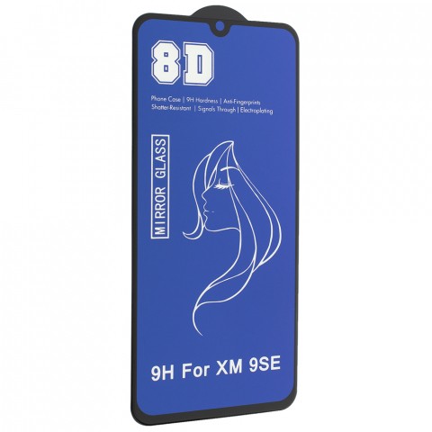 Захисне скло 8D для Xiaomi Mi 9SE блакитне-0