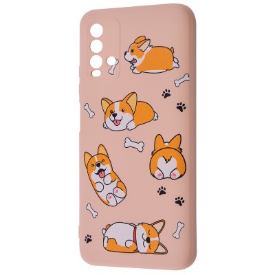 WAVE Fancy для Xiaomi Redmi 9T/Redmi 9 Power (funny corgi/pink sand)-0