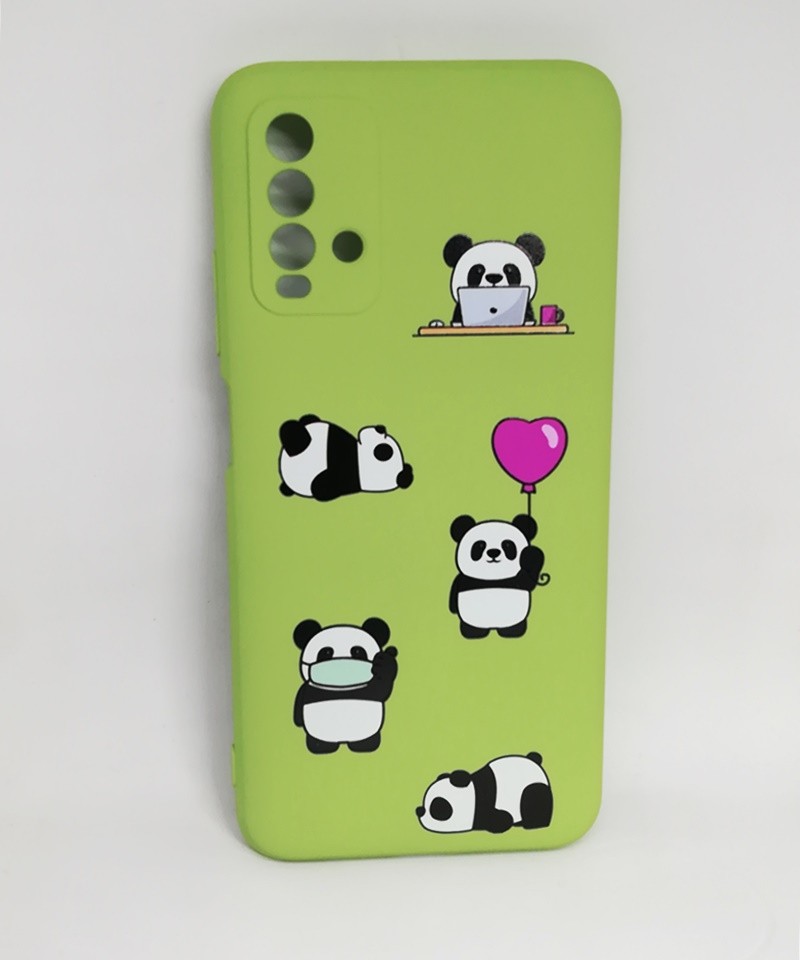 Накладка MiaMi Cartoon для Xiaomi Redmi 9T Green Panda-0