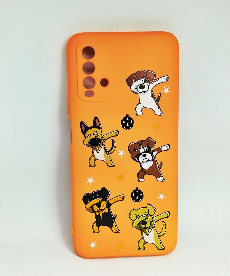 Накладка MiaMi Cartoon для Xiaomi Redmi 9T Orange Dogs-0
