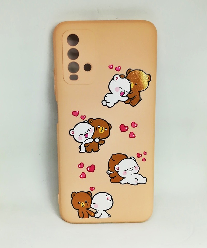 Накладка MiaMi Cartoon для Xiaomi Redmi 9T Pink Sand Bears-0