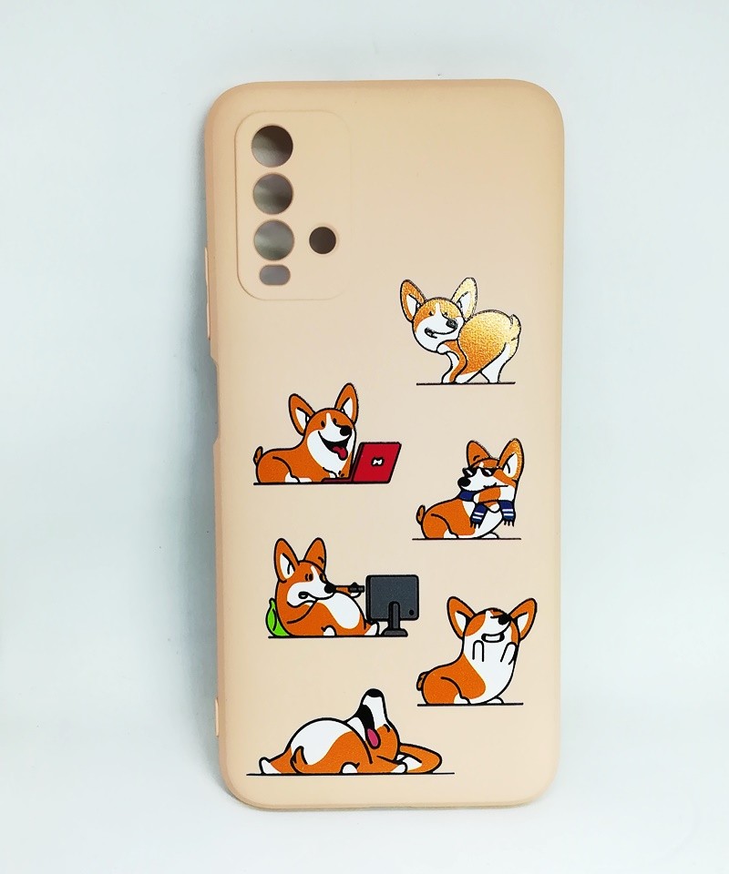 Накладка MiaMi Cartoon для Xiaomi Redmi 9T Pink Sand Corgi-0