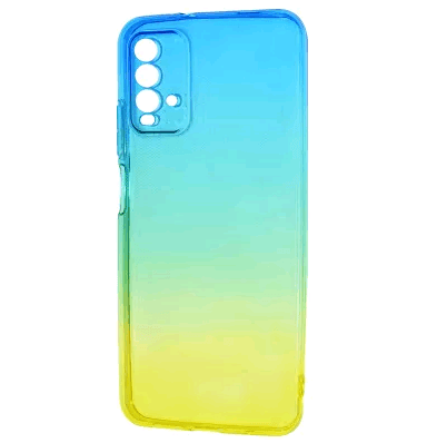 Накладка Gradient Design для Xiaomi Redmi  9T/9 Power  (blue/yellow) 0.5 mm-0