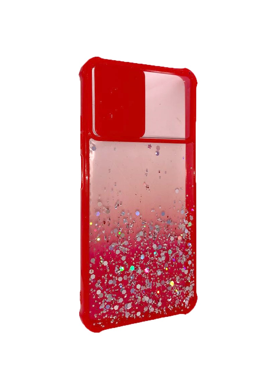 Накладка Camshield Glitter для Xiaomi Redmi 9T/Poco M3 Червона-0
