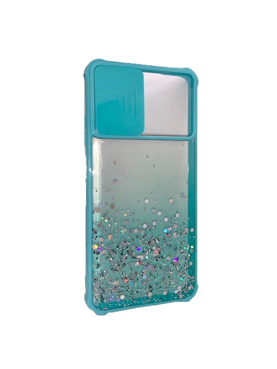 Накладка Camshield Glitter для Xiaomi Redmi 9T/Poco M3 Бірюзова-0