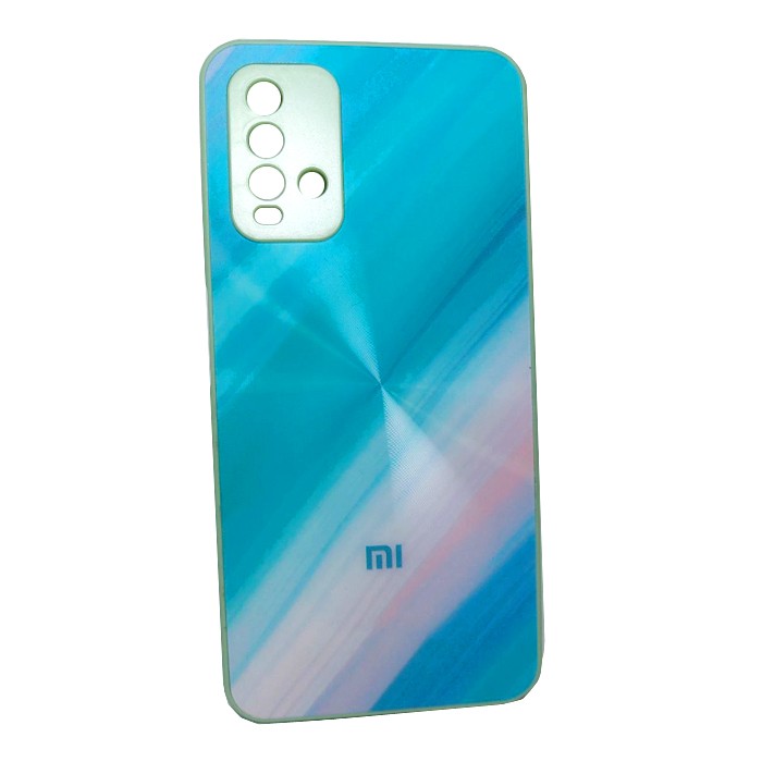 Накладка Glass Case Watercolor Logo для Xiaomi Redmi 9T/Poco M3  (Green)-0