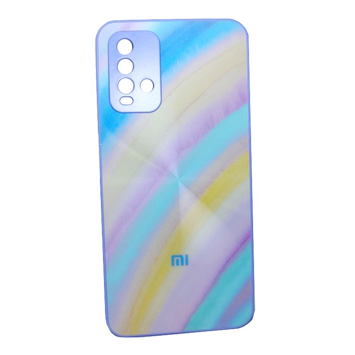 Накладка Glass Case Watercolor Logo для Xiaomi Redmi 9T/Poco M3  (Violet/pink)-0