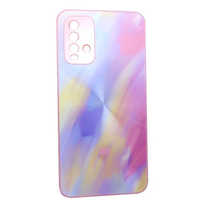 Накладка Glass Case Watercolor Logo для Xiaomi Redmi 9T/Poco M3  (Pink)-0