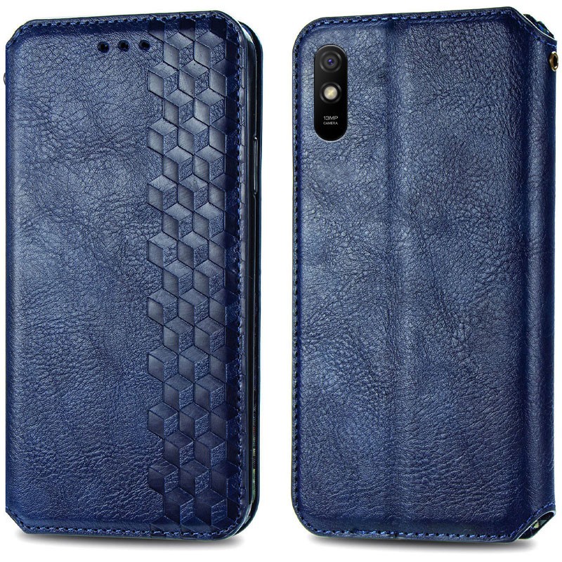 Книжка GETMAN Cubic для Xiaomi Redmi 9A/9AT синя-0