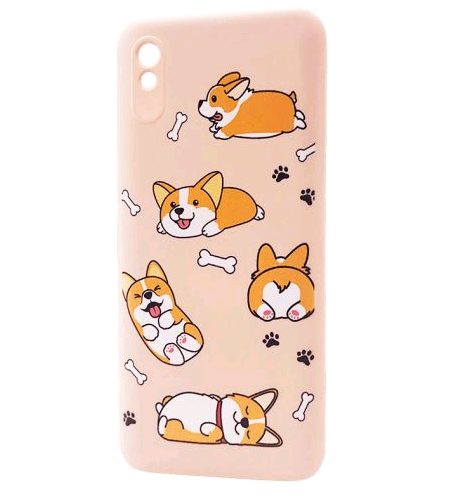 WAVE Fancy для Xiaomi Redmi 9A (funny corgi/pink sand)-0