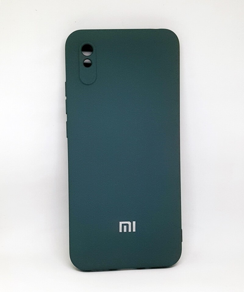 Накладка Silicone Case Full Camera для Redmi 9a зелена-0