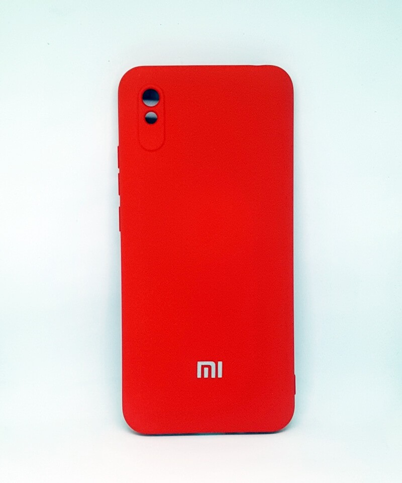 Накладка Silicone Case Full Camera для Redmi 9a червона-0