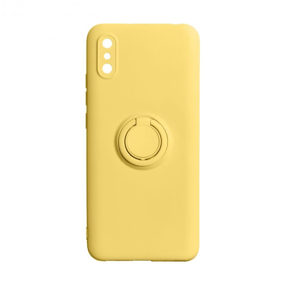 Накладка ColorRing з кільцем для Xiaomi Redmi 9A жовта-0
