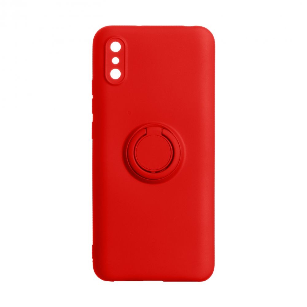 Накладка ColorRing з кільцем для Xiaomi Redmi 9A червона-0