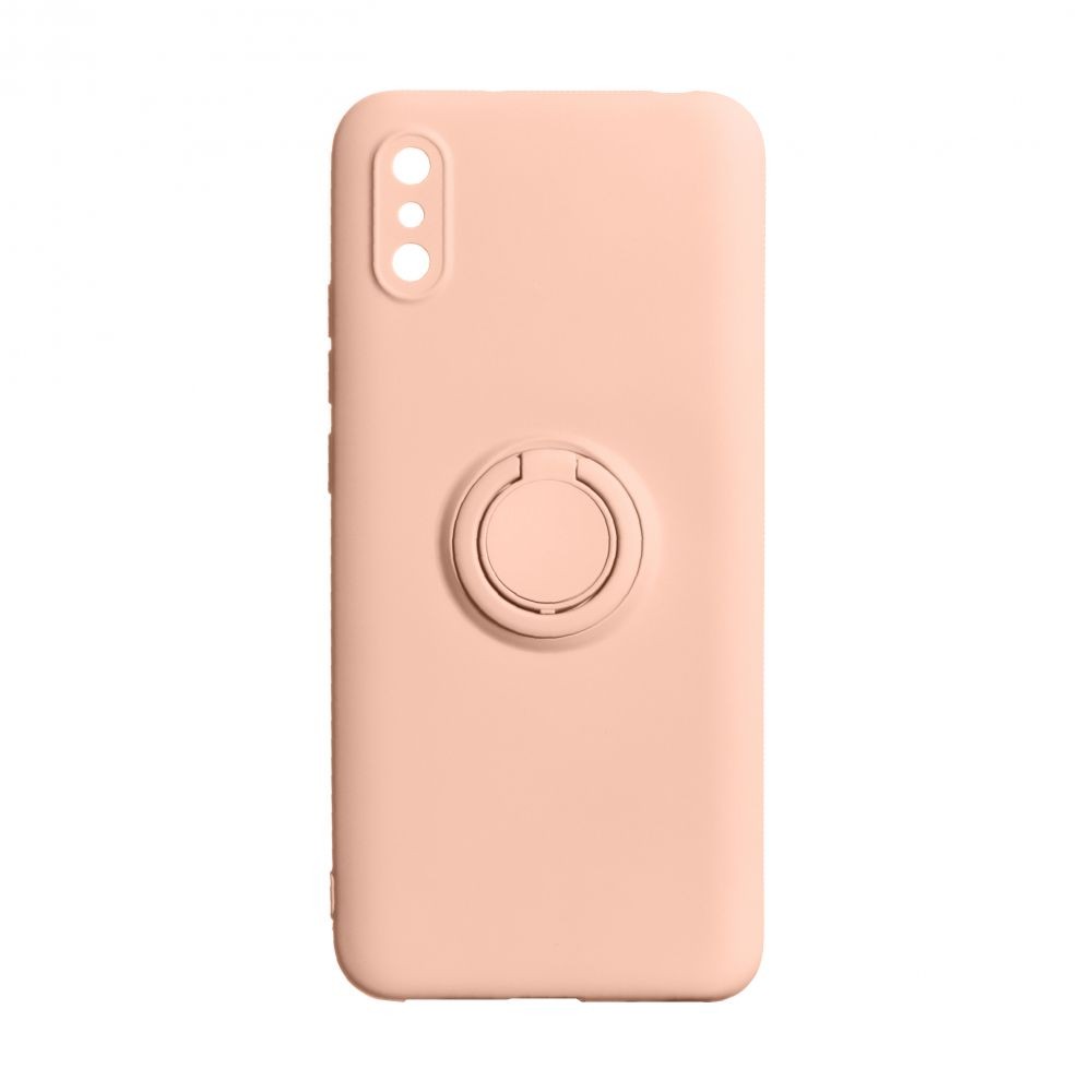 Накладка ColorRing з кільцем для Xiaomi Redmi 9A персикова-0