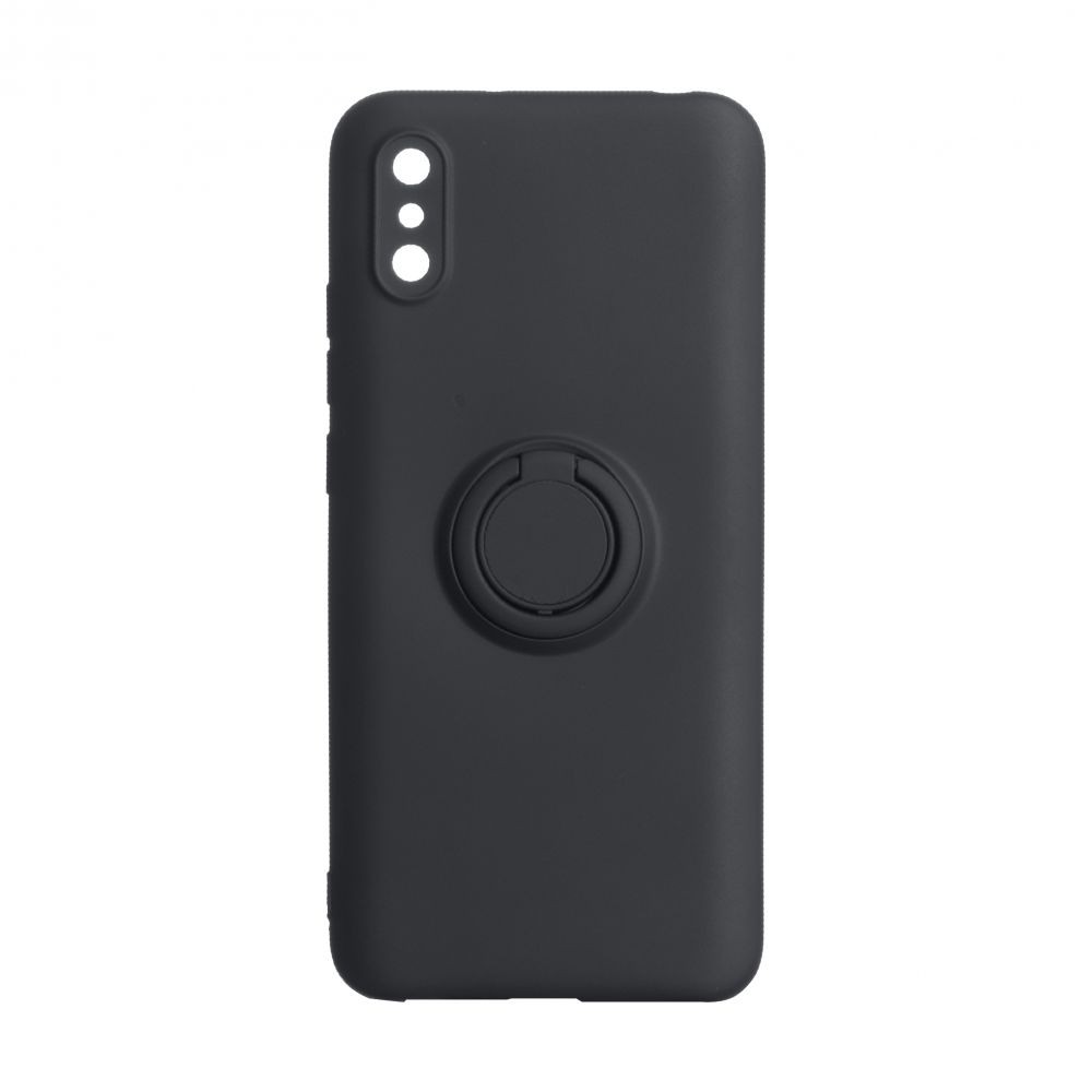Накладка ColorRing з кільцем для Xiaomi Redmi 9A чорна-0