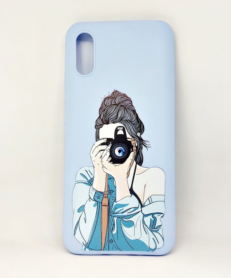 Накладка Case cute cartoons для Xiaomi Redmi 9A Photographer (фіолетова)-0