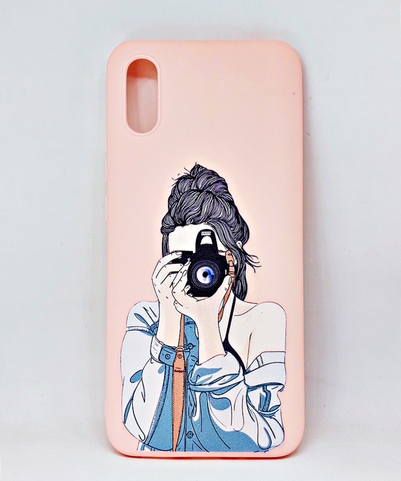 Накладка Case cute cartoons для Xiaomi Redmi 9A Photographer (рожева)-0