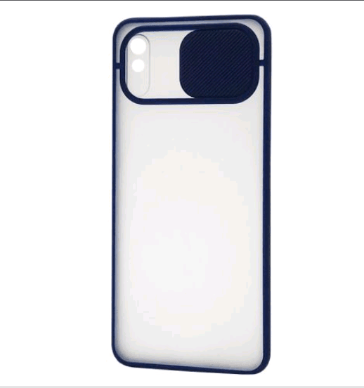 Накладка Camshield mate TPU для Xiaomi Redmi 9A синя шторка-0
