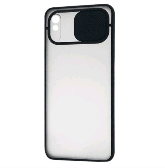Накладка Camshield mate TPU для Xiaomi Redmi 9A чорна шторка-0
